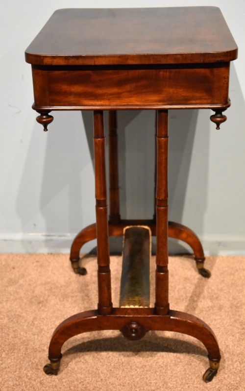 WILLIAM IV MAHOGANY WORK TABLE OCCASIONAL TABLE - ADDITIONAL PHOTO 4