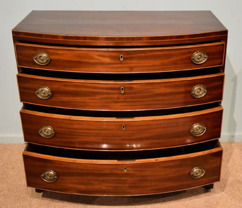 REGENCY PERIOD BOW FRONTED CHEST OF DRAWERS - ADDITIONAL PHOTO 2