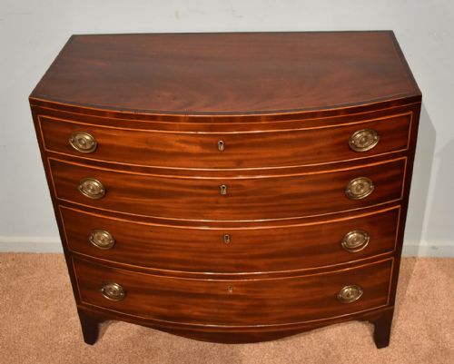REGENCY PERIOD BOW FRONTED CHEST OF DRAWERS - ADDITIONAL PHOTO 5