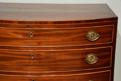 REGENCY PERIOD BOW FRONTED CHEST OF DRAWERS - ADDITIONAL PHOTO 6