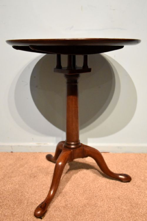 GEORGE III MAHOGANY DISH TOP TRIPOD TABLE - ADDITIONAL PHOTO 4
