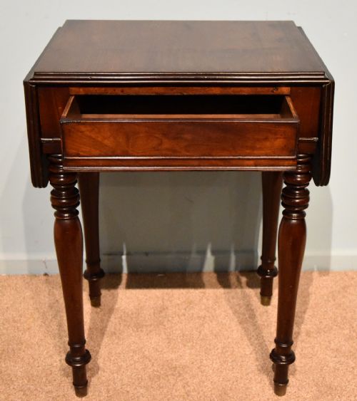 19TH CENTURY CUBAN MAHOGANY SCIENCE DROP LEAF SOFA TABLE - ADDITIONAL PHOTO 1