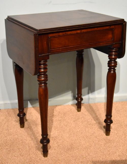 19TH CENTURY CUBAN MAHOGANY SCIENCE DROP LEAF SOFA TABLE - ADDITIONAL PHOTO 2