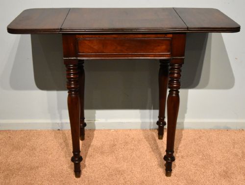 19TH CENTURY CUBAN MAHOGANY SCIENCE DROP LEAF SOFA TABLE - ADDITIONAL PHOTO 3