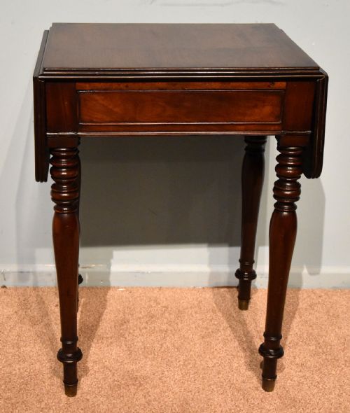 19TH CENTURY CUBAN MAHOGANY SCIENCE DROP LEAF SOFA TABLE - ADDITIONAL PHOTO 4