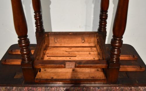 19TH CENTURY CUBAN MAHOGANY SCIENCE DROP LEAF SOFA TABLE - ADDITIONAL PHOTO 7