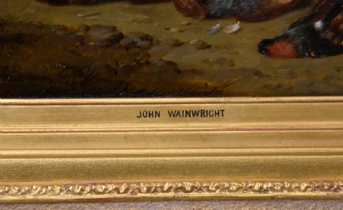 OIL PAINTING BY JOHN WAINWRIGHT A SPORTSMAN'S BAG - ADDITIONAL PHOTO 3