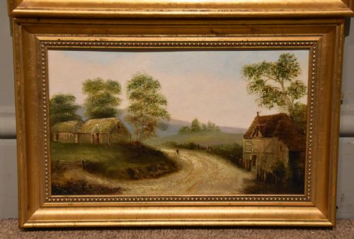 PAIR OF OIL PAINTINGS BY HUGH CHURCH THE HUMBLEST ROYAL RESIDENCE - ADDITIONAL PHOTO 2