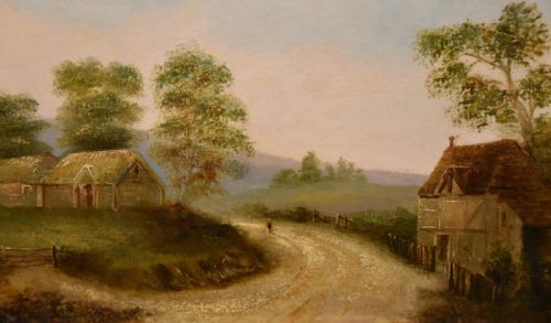 PAIR OF OIL PAINTINGS BY HUGH CHURCH THE HUMBLEST ROYAL RESIDENCE - ADDITIONAL PHOTO 4