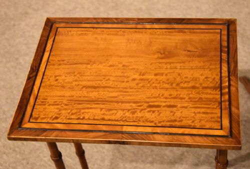 NEST OF TABLES SET OF FOUR SATINWOOD 19TH CENTURY - ADDITIONAL PHOTO 4