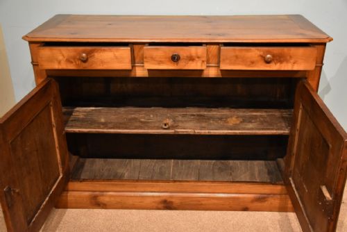 19TH CENTURY FRENCH CHERRY WOOD SERVER SIDEBOARD CABINET - ADDITIONAL PHOTO 1