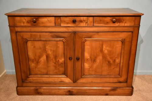 19TH CENTURY FRENCH CHERRY WOOD SERVER SIDEBOARD CABINET - ADDITIONAL PHOTO 2
