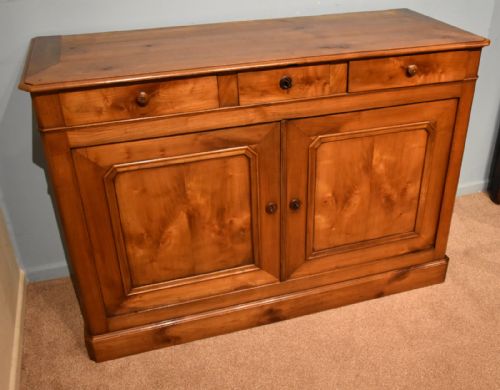 19TH CENTURY FRENCH CHERRY WOOD SERVER SIDEBOARD CABINET - ADDITIONAL PHOTO 4