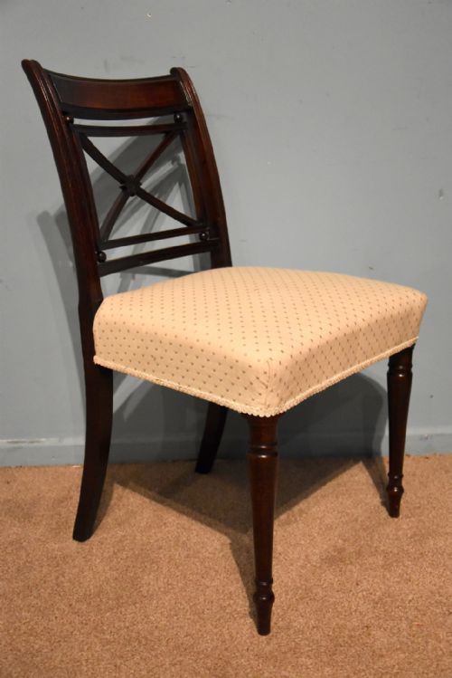 elegant single regency period mahogany side chair - CATEGORY: ANTIQUE CHAIRS - DATED 19TH CENTURY