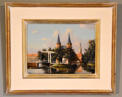 oil painting by george jan dispo old amsterdam - CATEGORY: ANTIQUE ART - DATED 1960