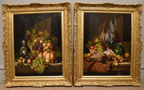 oil painting by charles thomas bale pantry views - CATEGORY: ANTIQUE ART - DATED 19TH CENTURY