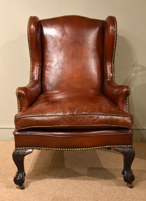 19th century georgian style gentleman's library chair - CATEGORY: ANTIQUE CHAIRS - DATED 19TH CENTURY
