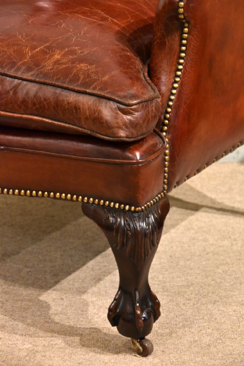 19TH CENTURY GEORGIAN STYLE GENTLEMAN'S LIBRARY CHAIR - ADDITIONAL PHOTO 2