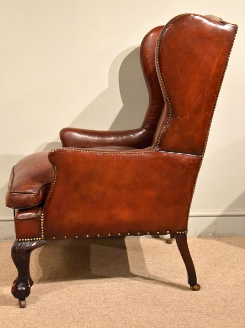 19TH CENTURY GEORGIAN STYLE GENTLEMAN'S LIBRARY CHAIR - ADDITIONAL PHOTO 3