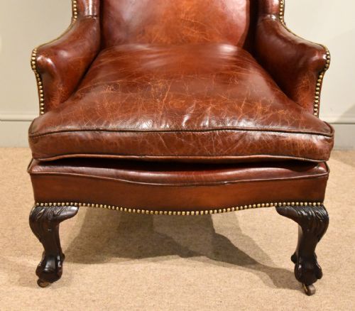19TH CENTURY GEORGIAN STYLE GENTLEMAN'S LIBRARY CHAIR - ADDITIONAL PHOTO 6