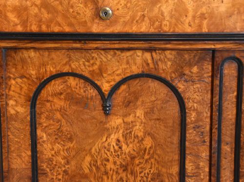 REGENCY RARE BURR ELM EBONY DAVENPORT DESK - ADDITIONAL PHOTO 9