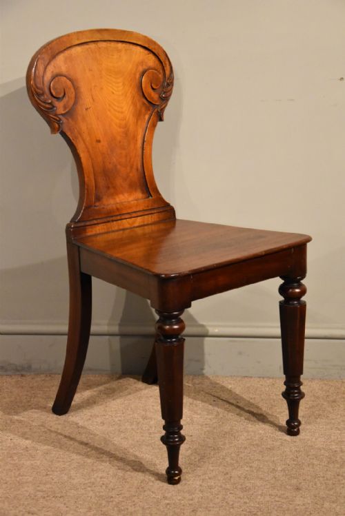 PAIR OF 19TH CENTURY HALL CHAIRS - ADDITIONAL PHOTO 3