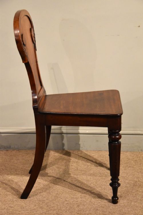 PAIR OF 19TH CENTURY HALL CHAIRS - ADDITIONAL PHOTO 4