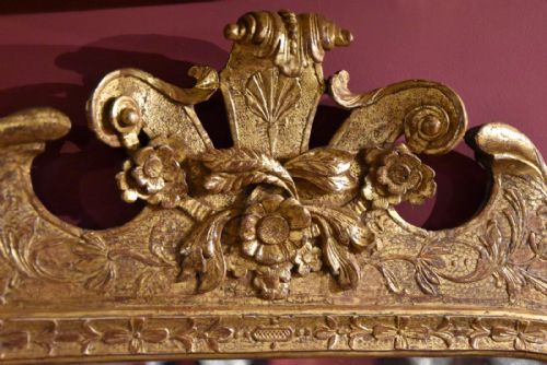 GEORGE I 18TH CENTURY PERIOD CARVED GESSO MIRROR - ADDITIONAL PHOTO 3