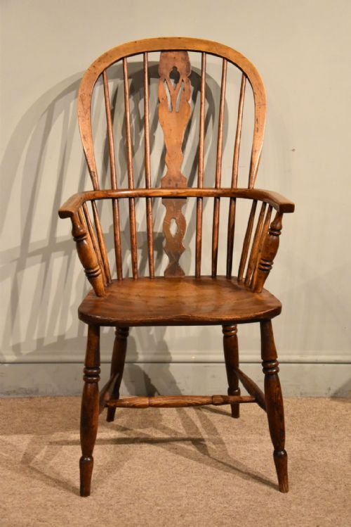 PAIR 19TH CENTURY ELM AND ASH ARMCHAIRS - ADDITIONAL PHOTO 5