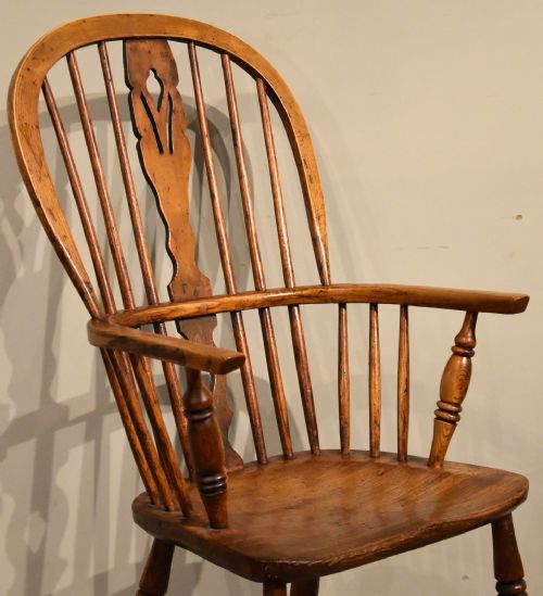 PAIR 19TH CENTURY ELM AND ASH ARMCHAIRS - ADDITIONAL PHOTO 7