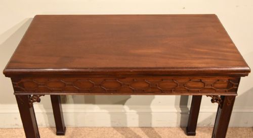MAHOGANY FOLDOVER TOP CARD TABLE GILLOWS STYLE - ADDITIONAL PHOTO 3