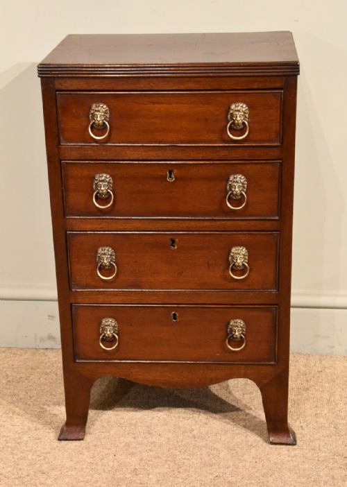 PAIR 19TH CENTURY MAHOGANY CHEST OF DRAWERS - ADDITIONAL PHOTO 4