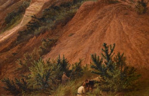 OIL PAINTING BY HENRY DAWSON CHERTSEY QUARRY - ADDITIONAL PHOTO 3