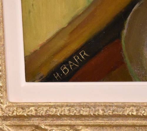 OIL PAINTING BY HARRY BARR YELLOW TULIPS - ADDITIONAL PHOTO 3
