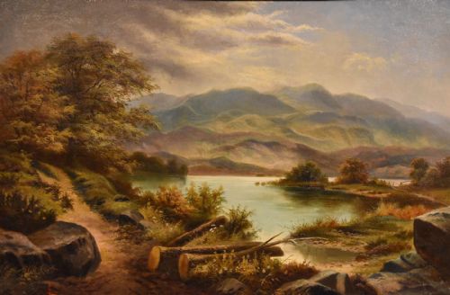 OIL PAINTING BY EDGAR LONGSTAFFE A NORTH WELSH LANDSCAPE - ADDITIONAL PHOTO 1