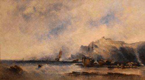 OIL PAINTING BY WILLIAM MACALPINE RUINS OF THE OLD CONVENT WHITBY - ADDITIONAL PHOTO 2