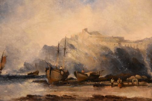 OIL PAINTING BY WILLIAM MACALPINE RUINS OF THE OLD CONVENT WHITBY - ADDITIONAL PHOTO 3