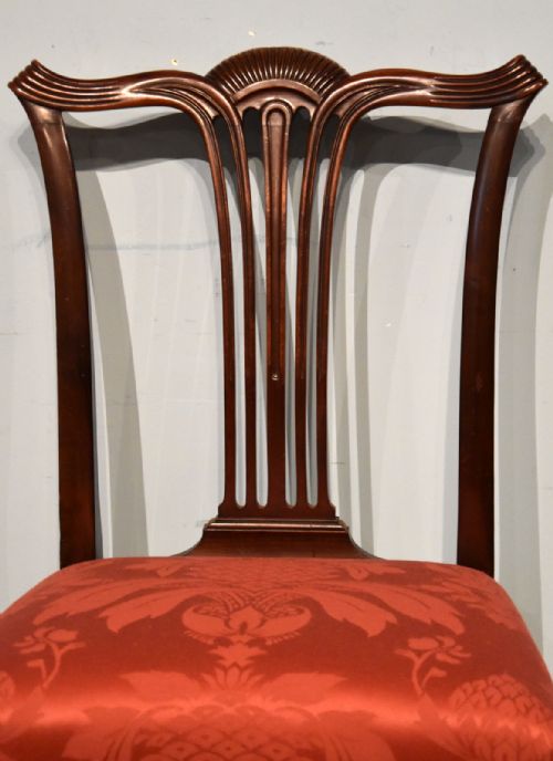 SET OF 12 TWELVE CHIPPENDALE DINING CHAIRS - ADDITIONAL PHOTO 4