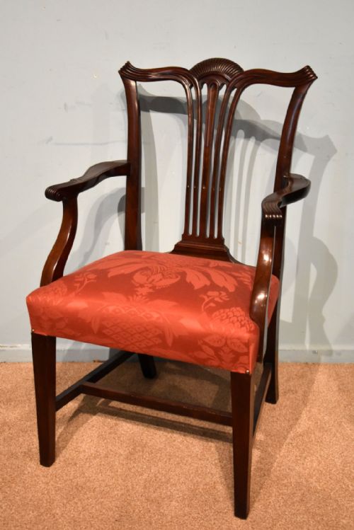SET OF 12 TWELVE CHIPPENDALE DINING CHAIRS - ADDITIONAL PHOTO 9