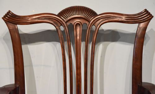 SET OF 12 TWELVE CHIPPENDALE DINING CHAIRS - ADDITIONAL PHOTO 11