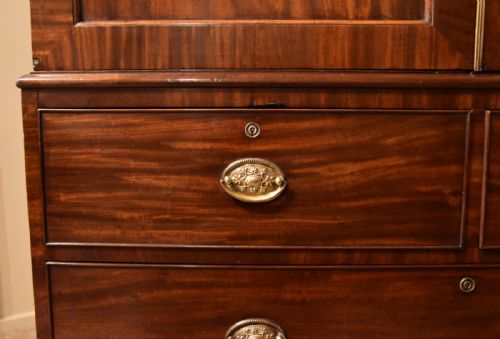 GEORGE III MAHOGANY LINEN PRESS - ADDITIONAL PHOTO 7