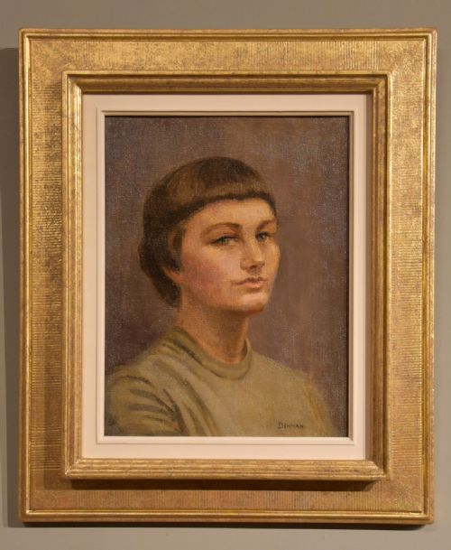 oil painting by gladys denmanjones the student - CATEGORY: ANTIQUE ART - DATED 19TH CENTURY