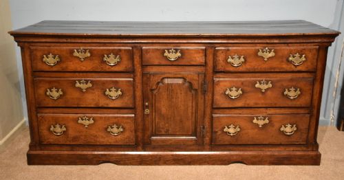 a mid 18th century george iii large oak dresser base - CATEGORY: ANTIQUE SIDEBOARDS - DATED 19TH CENTURY