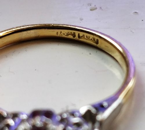 ART DECO 18CT DIAMOND PLATINUM RUBY RING - ADDITIONAL PHOTO 9