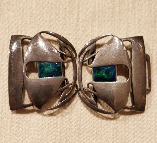 ARCHIBALD KNOX LIBERTY CO CYMRIC SILVER BELT BUCKLE - ADDITIONAL PHOTO 7