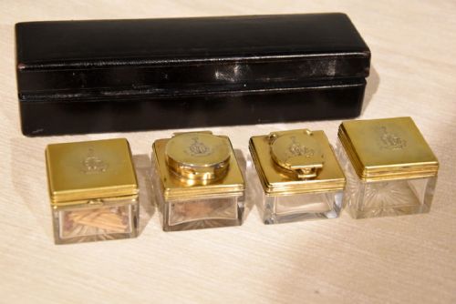 rare silver desk set with provenance to baron redesdale - CATEGORY: ANTIQUE SILVER - DATED 1870