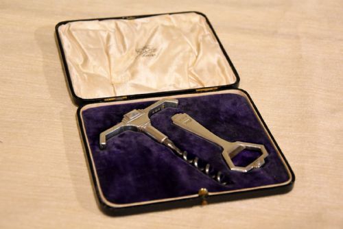 SILVER ART DECO CORKSCREW AND BOTTLE OPENER - ADDITIONAL PHOTO 1