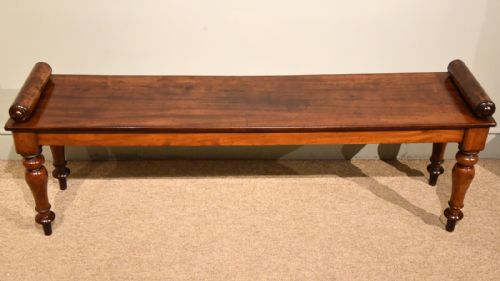william iv mahogany hall bench seat - CATEGORY: ANTIQUE FIREPLACES - DATED 19TH CENTURY
