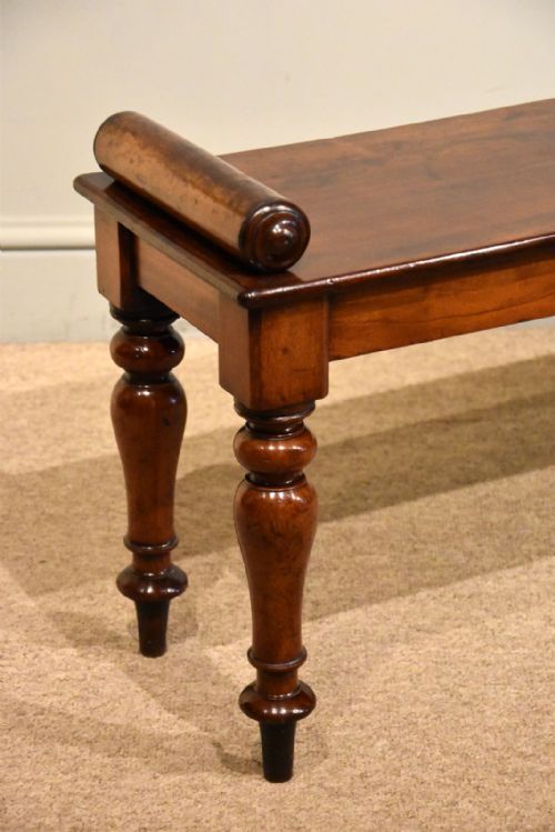 WILLIAM IV MAHOGANY HALL BENCH SEAT - ADDITIONAL PHOTO 3