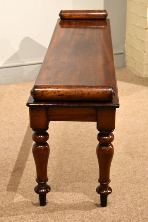 WILLIAM IV MAHOGANY HALL BENCH SEAT - ADDITIONAL PHOTO 4